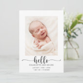 hallo Baby - Aankondiging van geboorte - Fotokaart (Staand voorkant)