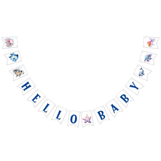 Hallo Baby Aquatic Friends Vlaggetjes (Alle)