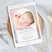 Hallo Baby Arch Fotocollage Meisjes Geboorte Aankondiging