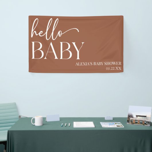 Hallo Baby Baby shower Brown Boho Bohemian Spandoek (Beurs)