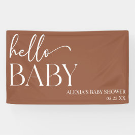 Hallo Baby Baby shower Brown Boho Bohemian Spandoek