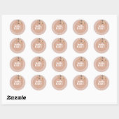Hallo Baby Baby shower Envelopzegel Ronde Sticker (Vel)