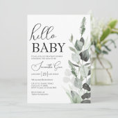 Hallo Baby Baby shower Groen Kaart (Staand voorkant)