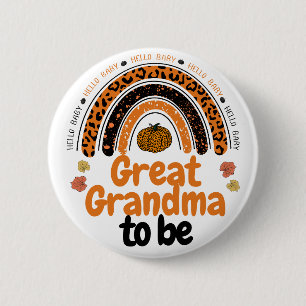 Hallo Baby Baby shower Grootmoeder om te worden Ronde Button 5,7 Cm