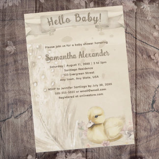 Hallo Baby-baby shower Kaart