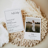 Hallo Baby Baby shower Minimalistisch Boho Kaart