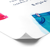 Hallo Baby Baby shower Mom-osa Poster (Hoek)