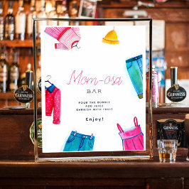 Hallo Baby Baby shower Mom-osa Poster