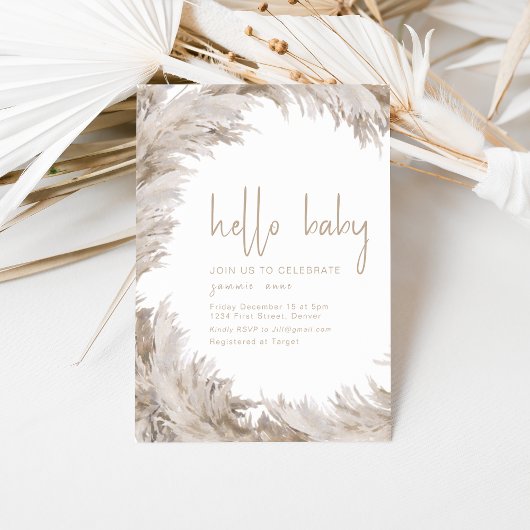 Hallo Baby Baby shower Party Uitnodiging Sjabloon