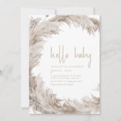 Hallo Baby Baby shower Party Uitnodiging Sjabloon (Voorkant)