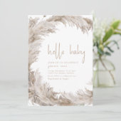 Hallo Baby Baby shower Party Uitnodiging Sjabloon (Staand voorkant)