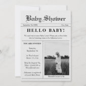 Hallo Baby Baby shower voor krantenfoto's Kaart (Voorkant)
