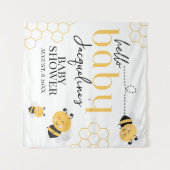 Hallo Baby Bee: Adorable Baby Borrel Wandkleed (Voorkant (horizontaal))