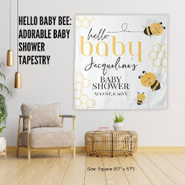Hallo Baby Bee: Adorable Baby Borrel Wandkleed