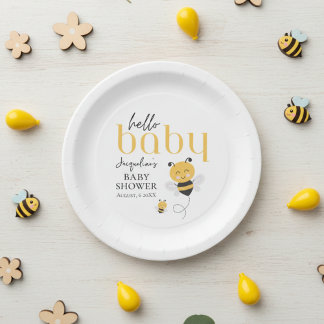 Hallo Baby Bee-utiful Viering: Papieren Bordje