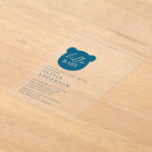 Hallo Baby Beer Baby shower Acryl Uitnodigingen (Laagn)