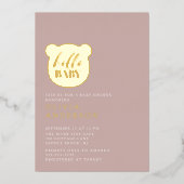 Hallo Baby Beer Baby shower Folie Uitnodiging (Voorkant)