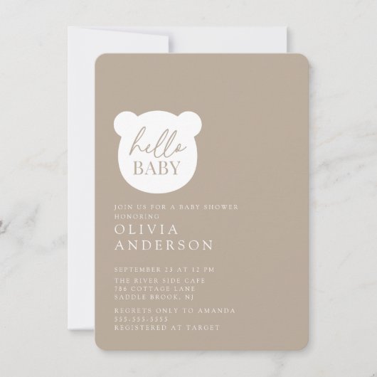 Hallo Baby Beer Baby shower Kaart (Voorkant)