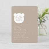 Hallo Baby Beer Baby shower Kaart (Staand voorkant)