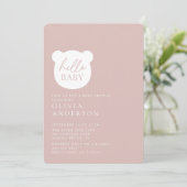 Hallo Baby Beer Baby shower Kaart (Staand voorkant)