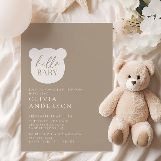 Hallo Baby Beer Baby shower Kaart