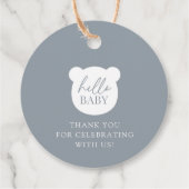 Hallo Baby Beer Boy Bedankjes Labels (Achterkant)