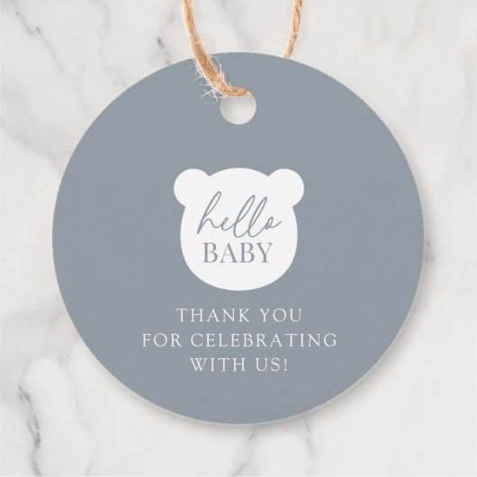 Hallo Baby Beer Boy Bedankjes Labels (Achterkant)