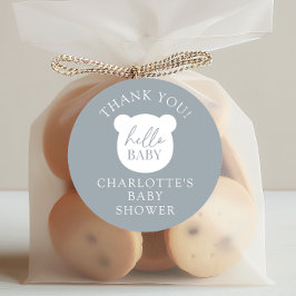 Hallo Baby Beer Dank u Ronde Sticker