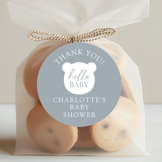 Hallo Baby Beer Dank u Ronde Sticker