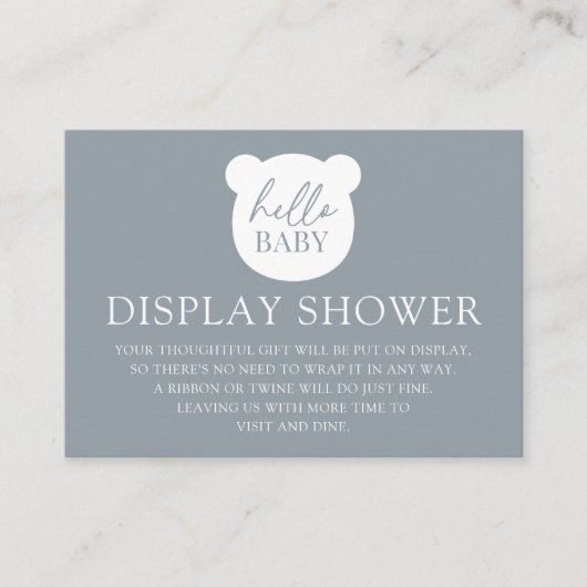 Hallo Baby Beer Display Douche Informatiekaartje (Voorkant)