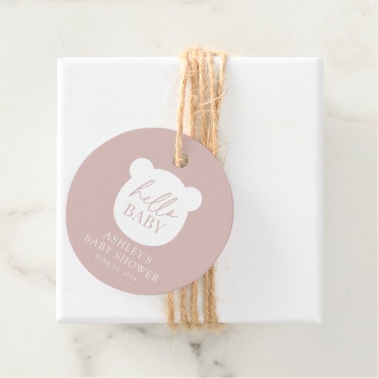 Hallo Baby Beer Het is een jongen Bedankjes Labels (In situ)