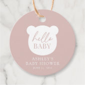 Hallo Baby Beer Het is een jongen Bedankjes Labels (Voorkant)