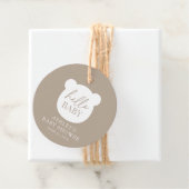 Hallo Baby Beer Het is een jongen Bedankjes Labels (In situ)