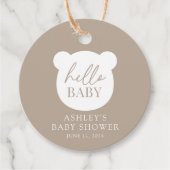 Hallo Baby Beer Het is een jongen Bedankjes Labels (Voorkant)