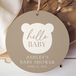 Hallo Baby Beer Het is een jongen Bedankjes Labels