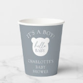 Hallo Baby Beer Het is een jongen Papieren Bekers (Voorkant)