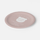 Hallo Baby Beer Het is een jongen Papieren Bordje (Gekanteld)