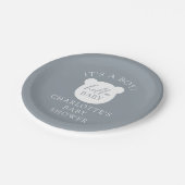 Hallo Baby Beer Het is een jongen Papieren Bordje (Gekanteld)