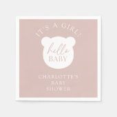 Hallo Baby Beer Het is een jongen Servet (Voorkant)