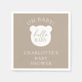 Hallo Baby Beer Het is een jongen Servet (Voorkant)