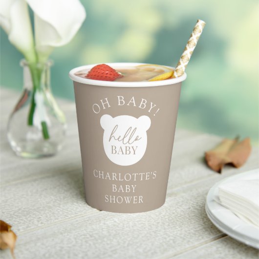 Hallo Baby Beer Papieren beker (Insitu)