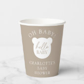 Hallo Baby Beer Papieren beker (Achterkant)
