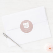 Hallo Baby Beer U bent uitgenodigd Ronde Sticker (Envelop)