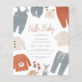 hallo Baby | Begroting Baby shower Boho Clothes Bo (Voorkant)