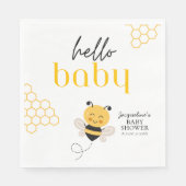 Hallo Baby Bijen: servetten van zoet Baby shower (Voorkant)