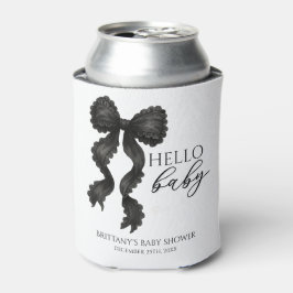 Hallo Baby Black Bow Baby shower Modern Blikjeskoeler