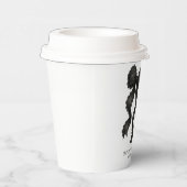 Hallo Baby Black Bow Baby shower Modern Papieren Bekers (Rechts)