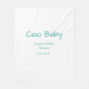 hallo baby blauw groen pastel baby shower naam dat fleece deken