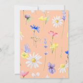 Hallo Baby Bloemen Baby shower Uitnodiging (Achterkant)