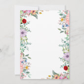 Hallo Baby Bloemenuitnodiging Baby shower Kaart (Achterkant)